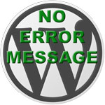 no wordpress error messages